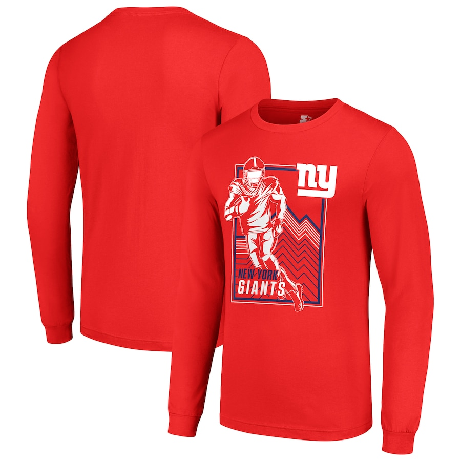 Men New York Giants red 2024 NFL Long sleeve T Shirts